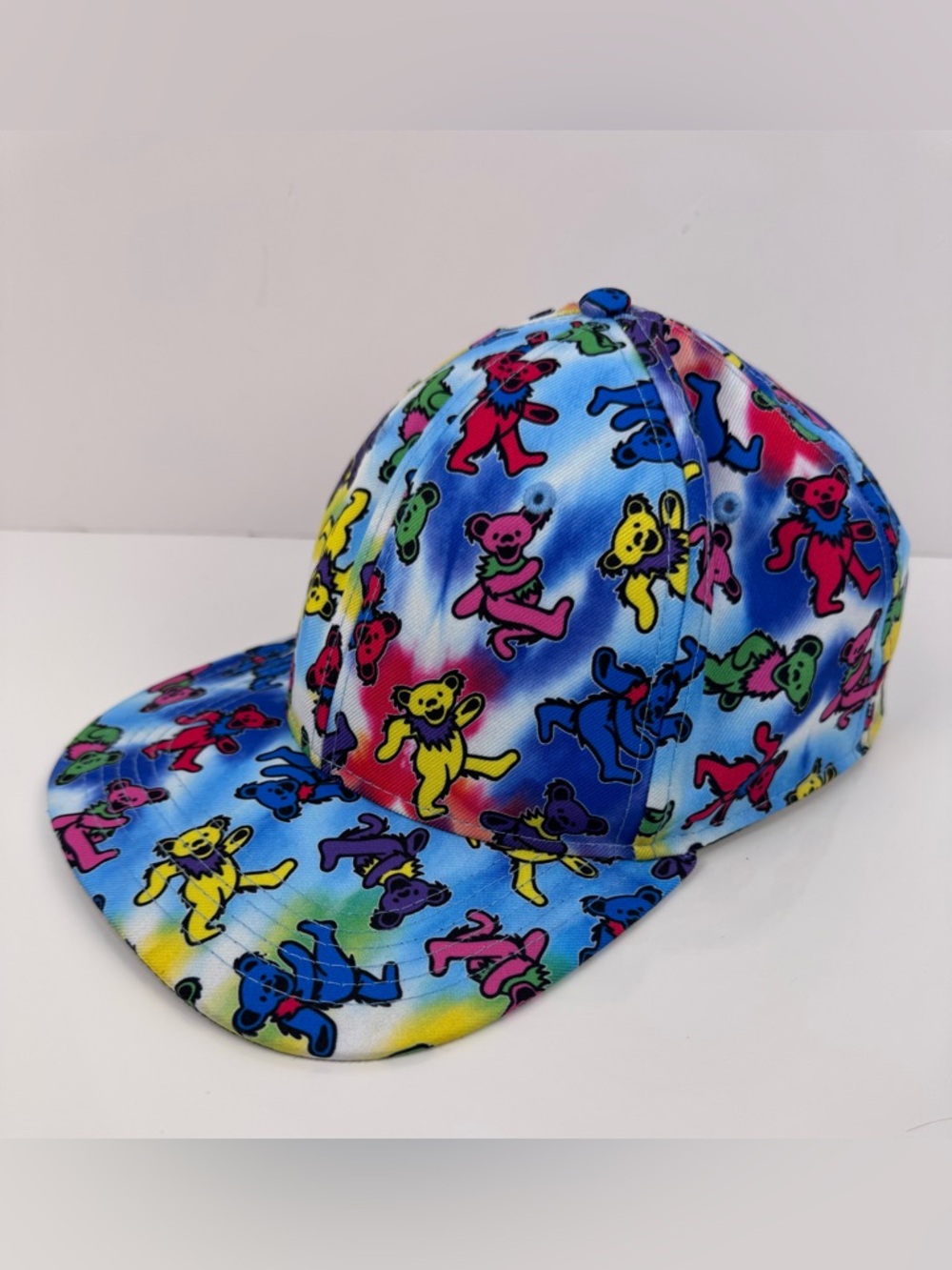 Grateful Dead Dancing Bears Tie Dye Snapback Hat On Size Fits Most NWOT